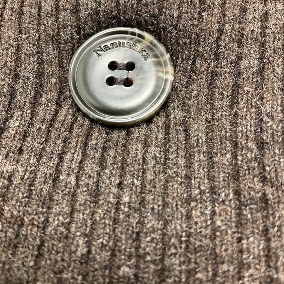 NANUSHKA COFFEE STRAHE COMPACT MERINO WOOL MINI DRESS - Picture 5 of 6